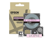Epson LK-4PAS / C53S672103 Schriftband grau auf pink (12mm x 8m)