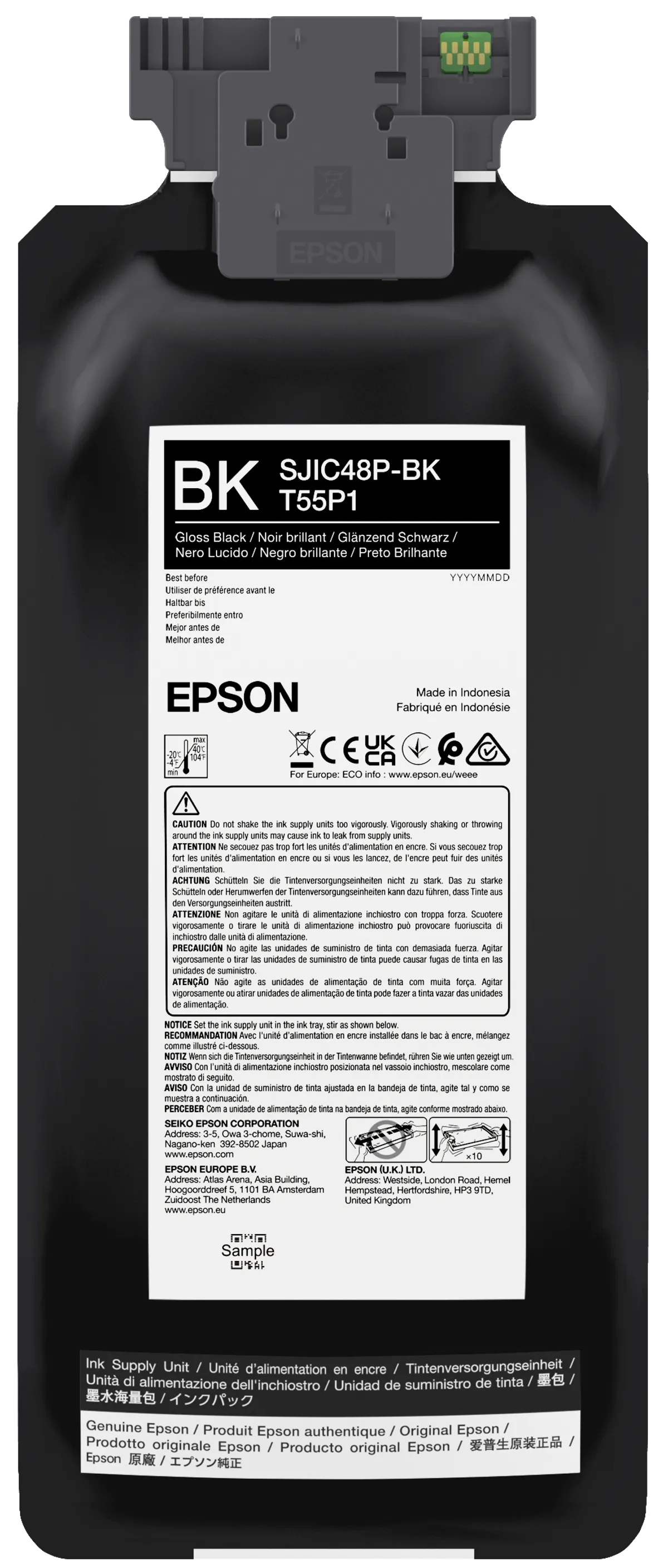 Epson SJIC48P-BK / T55P1 / C13T55P140 Tinte schwarz