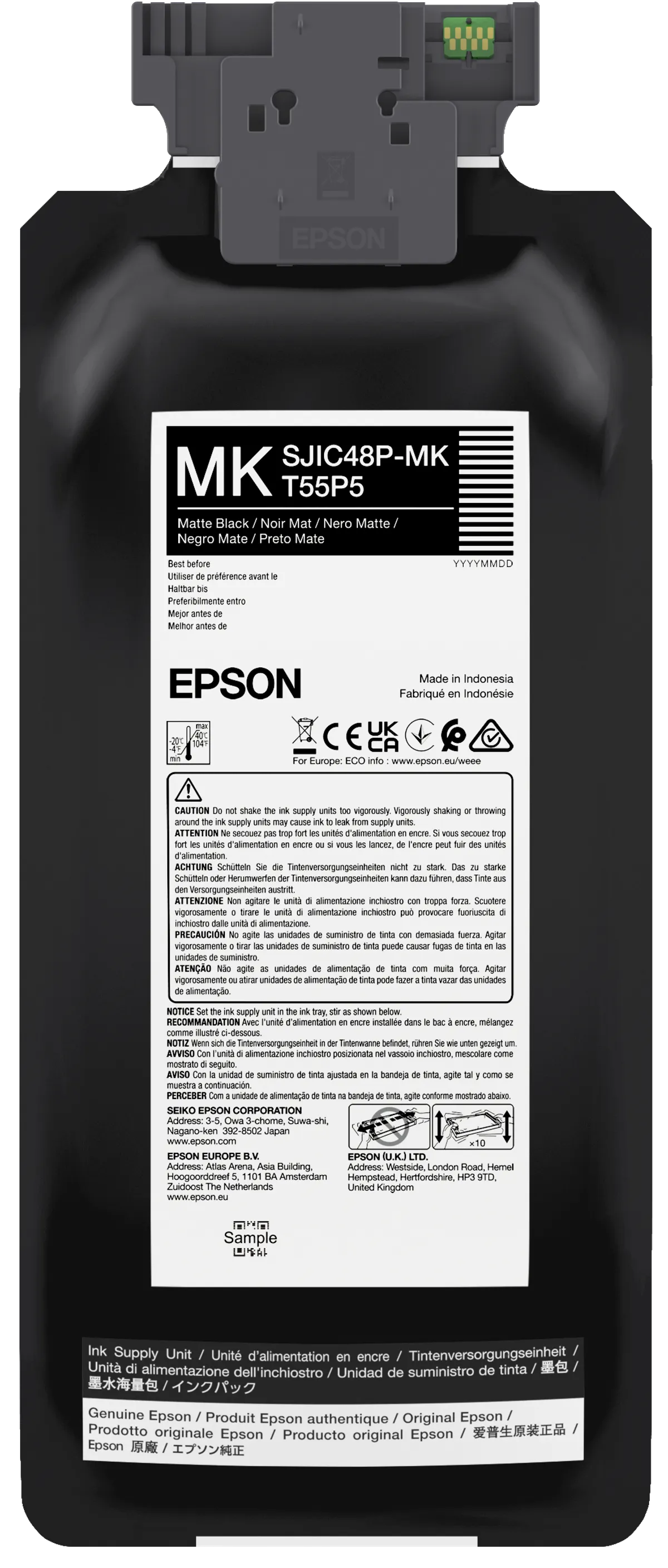 Epson SJIC48P-MK / T55P5 / C13T55P540 Tinte matt schwarz