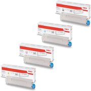 OKI 45862840 / 45862839 / 45862838 / 45862837 Toner Sparset schwarz, cyan, magenta, gelb (4 Stück)