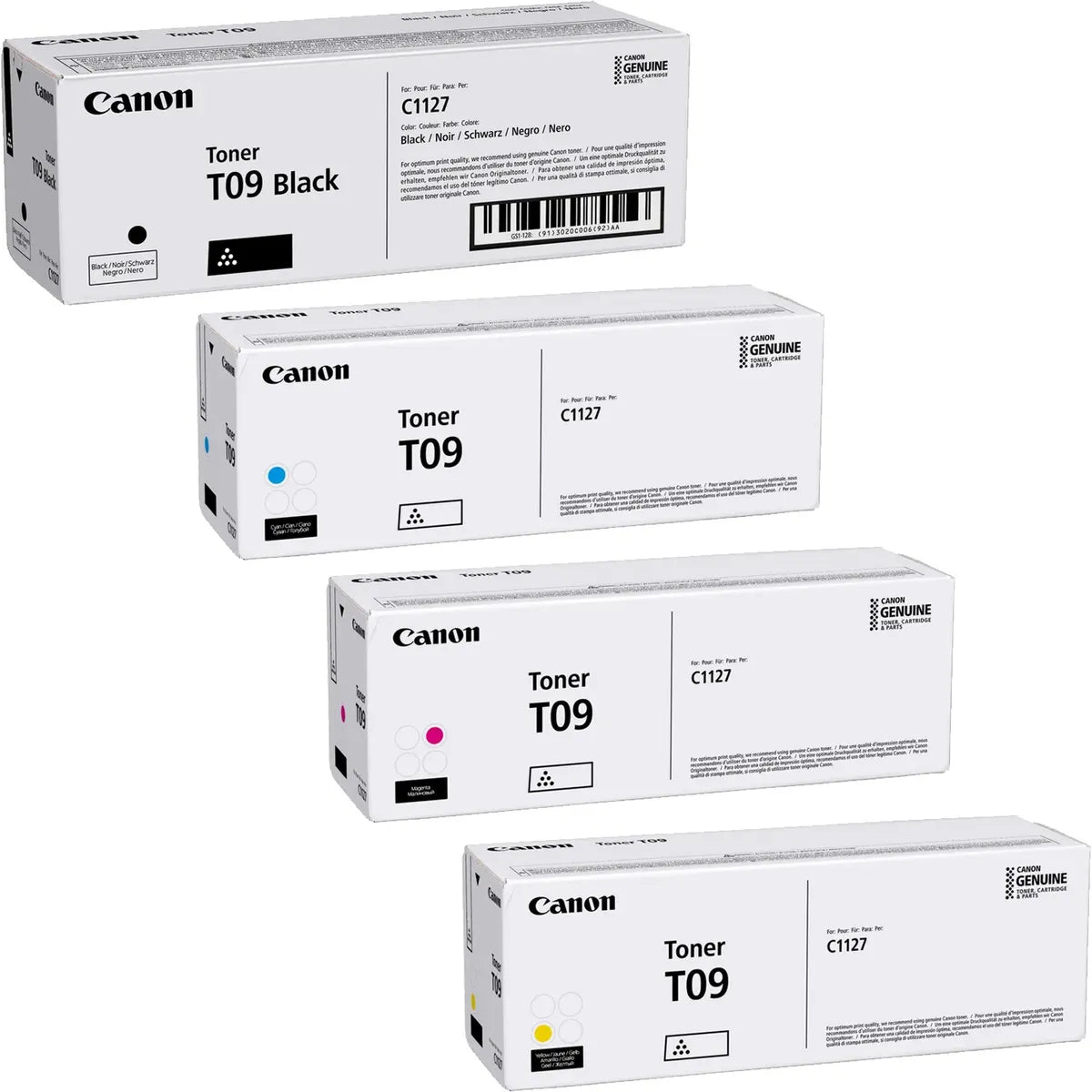 Canon T09 Toner Sparset schwarz, cyan, magenta, gelb (4 Stück)