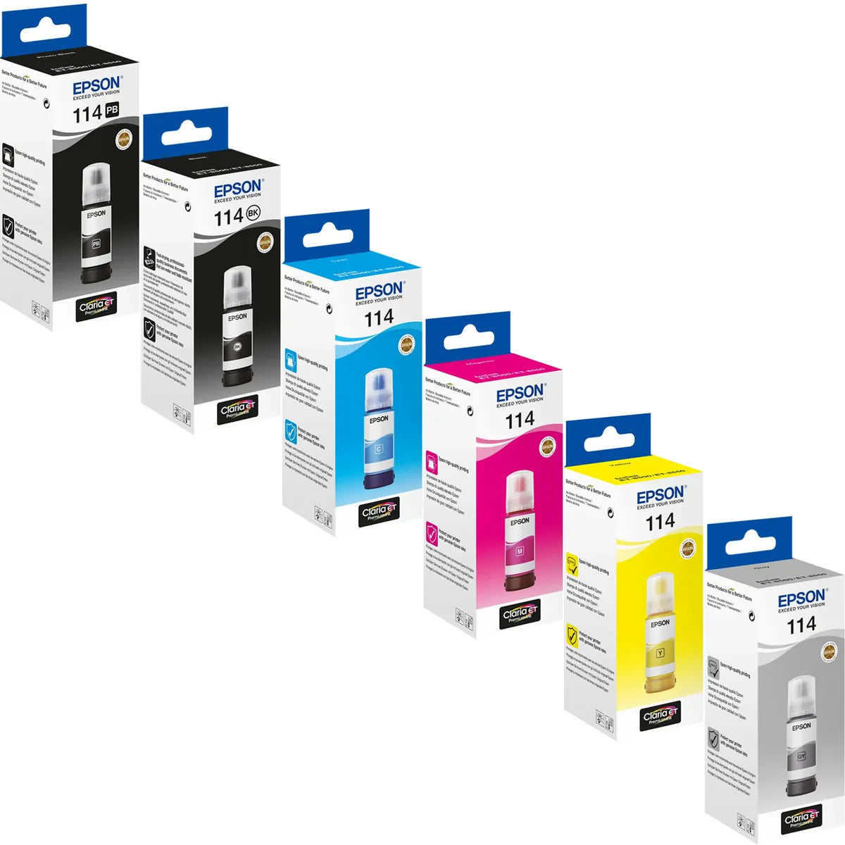 Epson 114 Tinten Sparset schwarz, cyan, magenta, gelb, photo schwarz, grau (6 Stück)