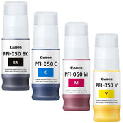 Canon PFI-050 Tinten Sparset schwarz, cyan, magenta, gelb (4 Stück)