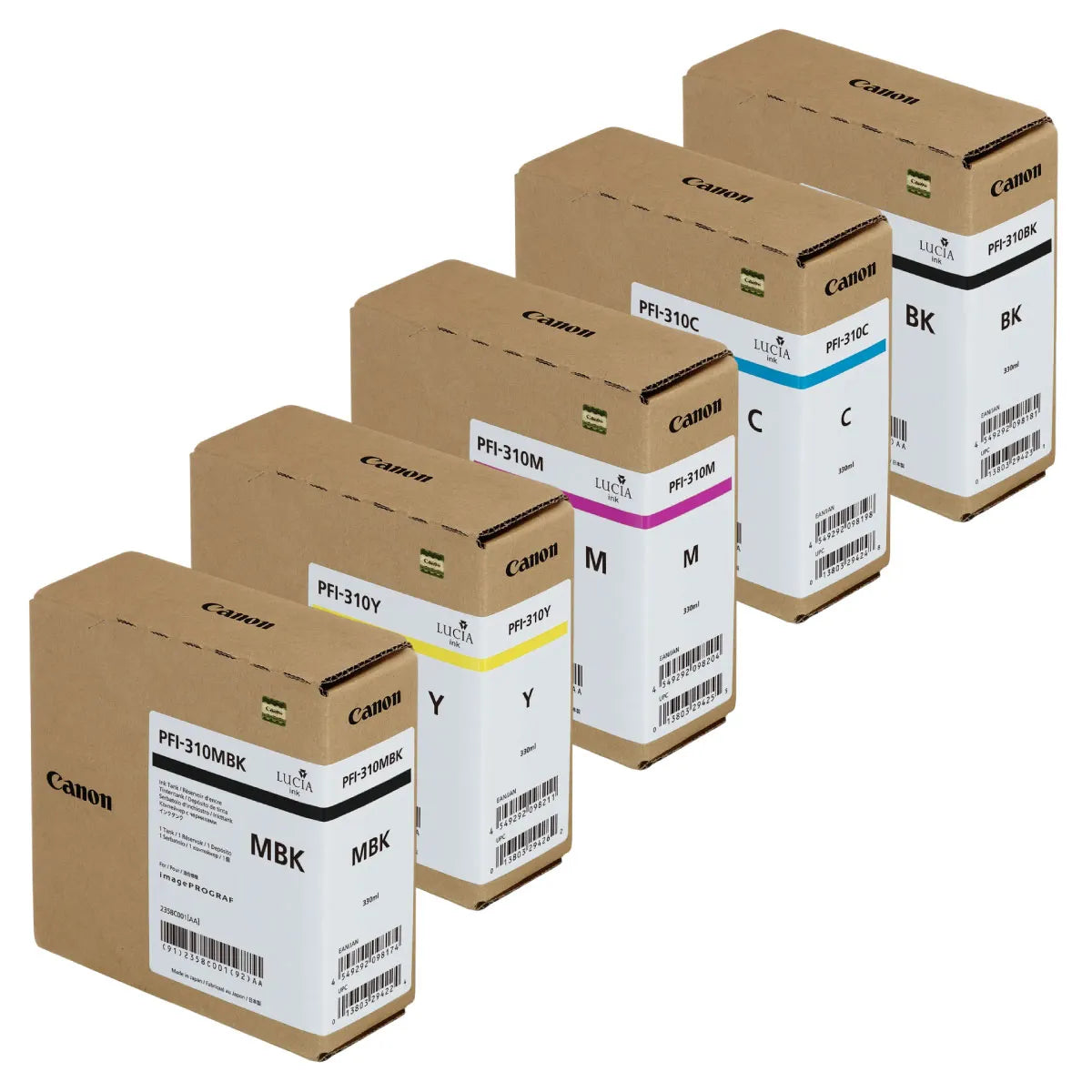 Canon PFI-310 Tinten Sparset schwarz, cyan, magenta, gelb, matt schwarz (5 Stück)
