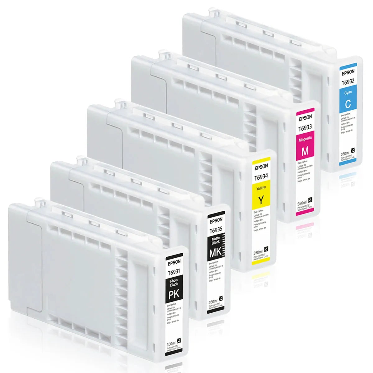 Epson T6931 / T6932 / T6933 / T6934 / T6935 Tinten Sparset photo schwarz, cyan, magenta, gelb, matt schwarz (5 Stück)