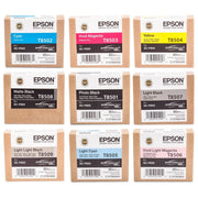 Epson T8501 / T8502 / T8503 / T8504 / T8505 / T8506 / T8507 / T8508 / T8509 Tinten Sparset schwarz, cyan, magenta, gelb, photo schwarz, matt schwarz, photo cyan, photo magenta (9 Stück)