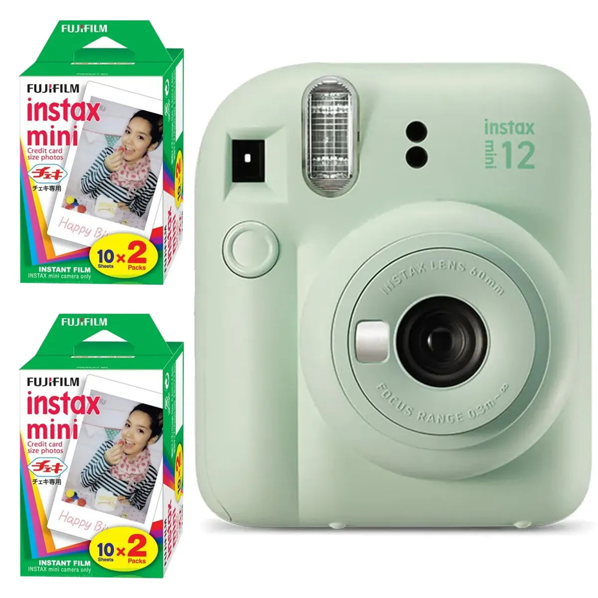 Fujifilm instax mini 12 Analogkamera mintgrün (inkl. 2 x 20 instax mini instant Film)