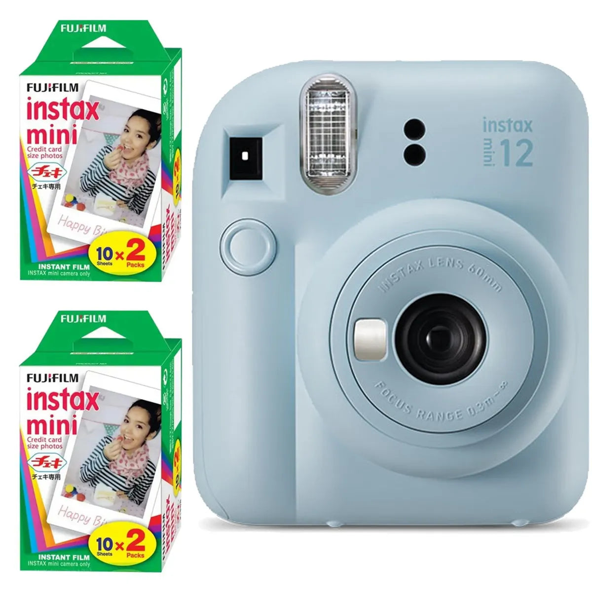 Fujifilm instax mini 12 Analogkamera pastellblau (inkl. 2 x 20 instax mini instant Film)
