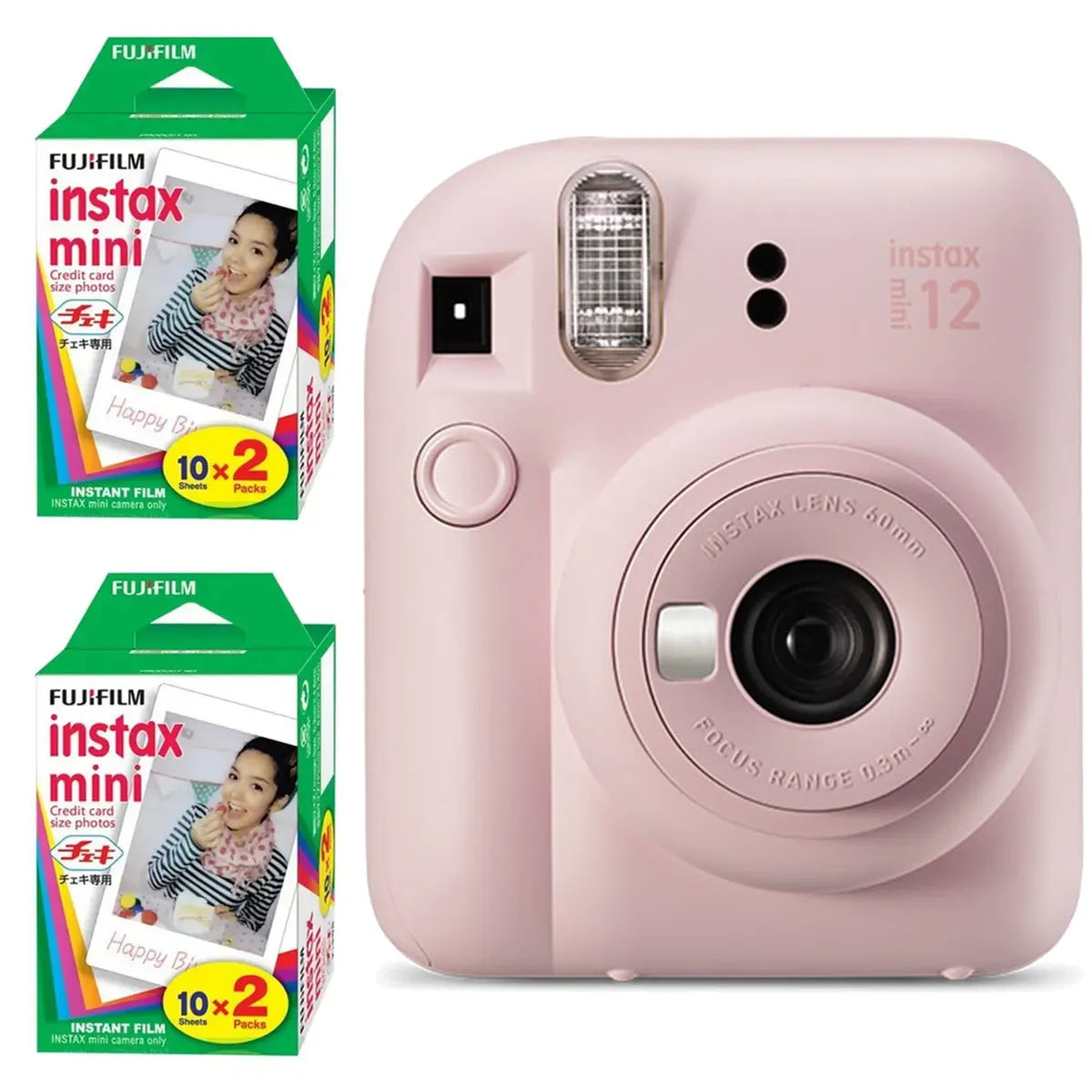 Fujifilm instax mini 12 Analogkamera blossom pink (inkl. 2 x 20 instax mini instant Film)