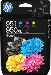 HP 950XL & 951 / C3WK1AE Tinten  schwarz, cyan, magenta, gelb (4 Stück)