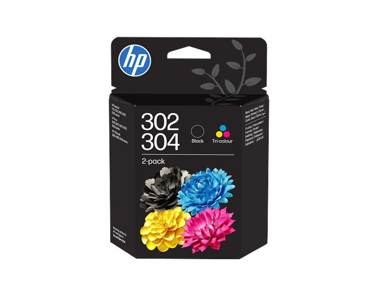 HP 302/304 / B82L1AE Tinten  schwarz, color (2 Stück)