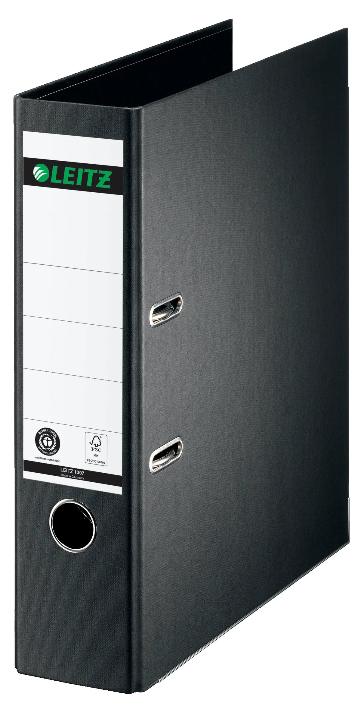 Leitz 10070095 Ordner schwarz (8cm breit, A4, Karton)