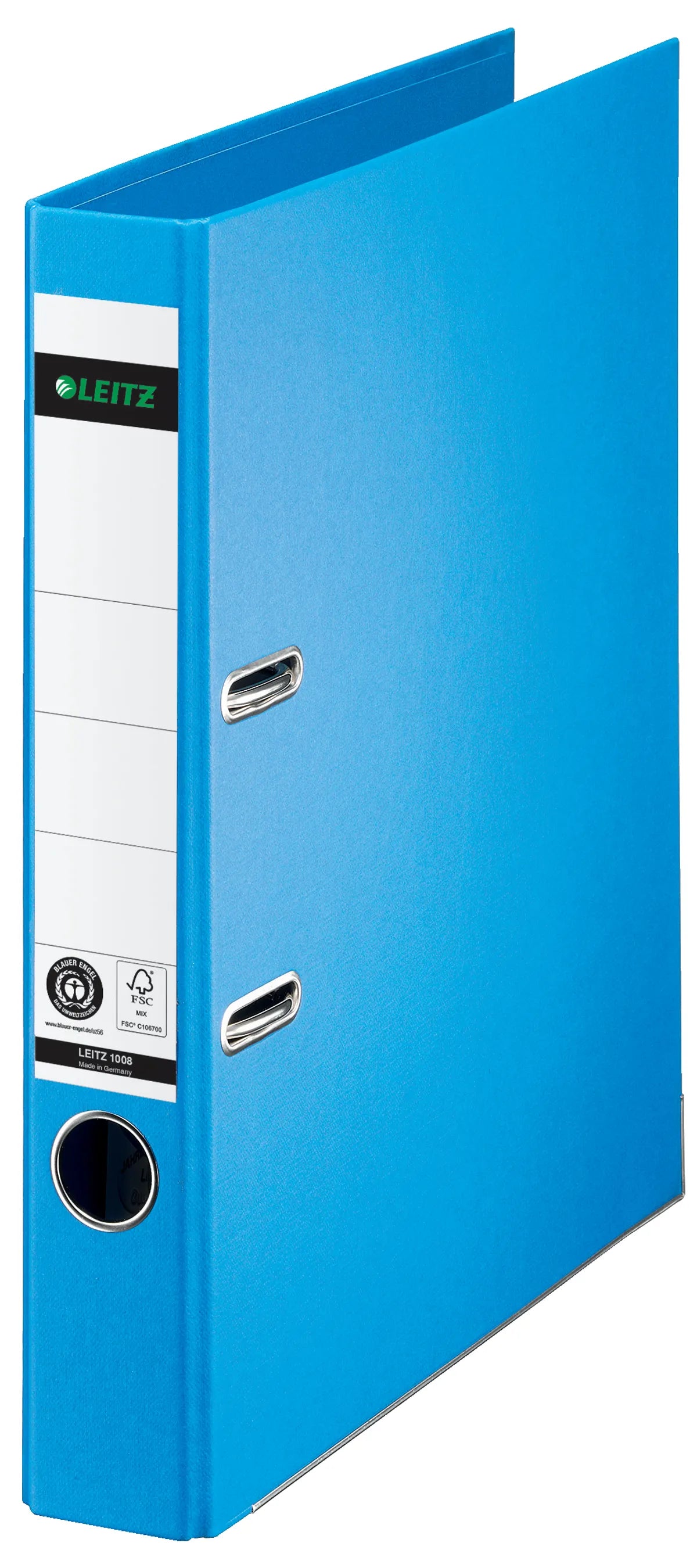 Leitz 10080030 Ordner hellblau (5,2cm breit, A4, Karton)