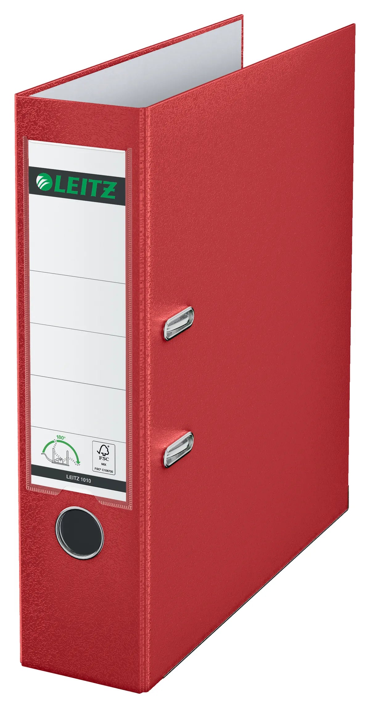 Leitz 10105025 Ordner rot (8cm breit, A4, Kunststoff)