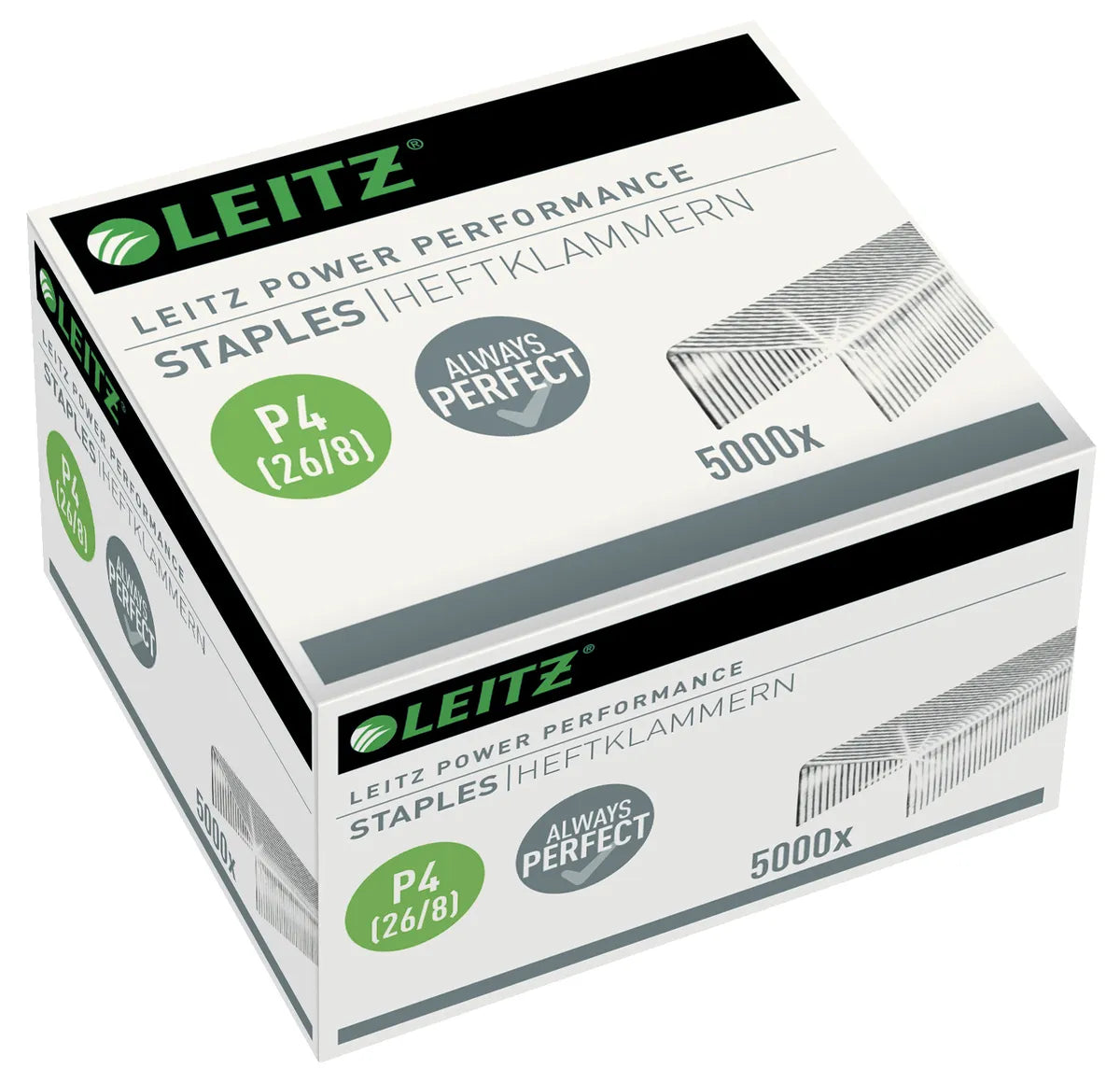 Leitz Power Performance P4 / 55590000 Hefklammern   (5000 Stück) (für Heftgerät 5504, 5522, 5523, 5560 und Heftzange 5549)