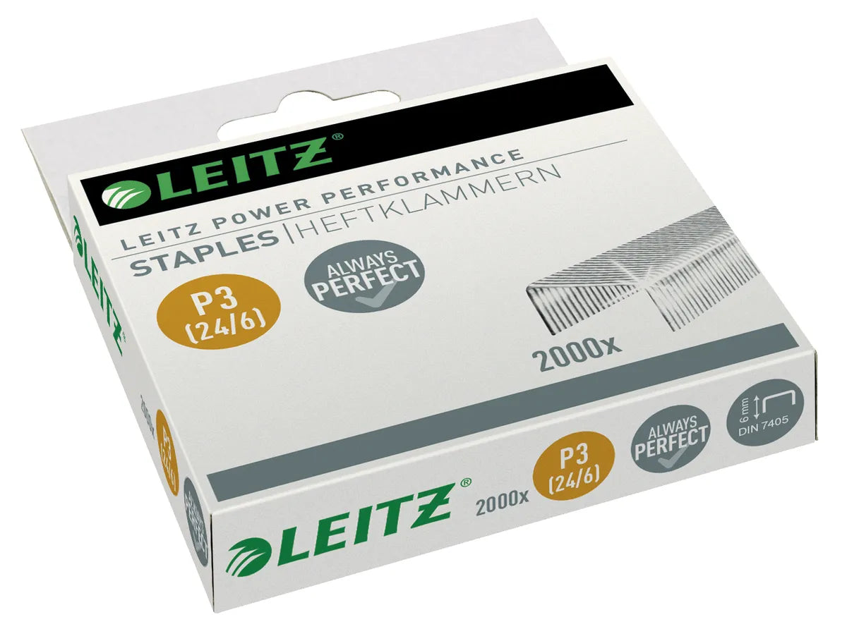 Leitz Power Performance P3 Heftklammern 24/6 6 mm (2000 Stück) - 55701000