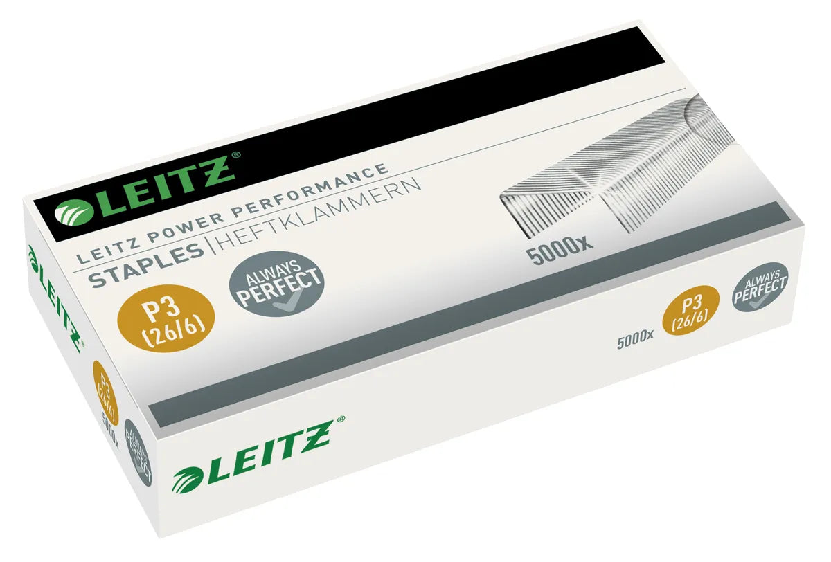 Leitz Power Performance P3 / 55721000 Hefklammern   (5000 Stück) (für Heftgerät 5500, 5501, 5502, 5504, 5505, 5522, 5523, 5533, 5560 und Heftzange 5548)