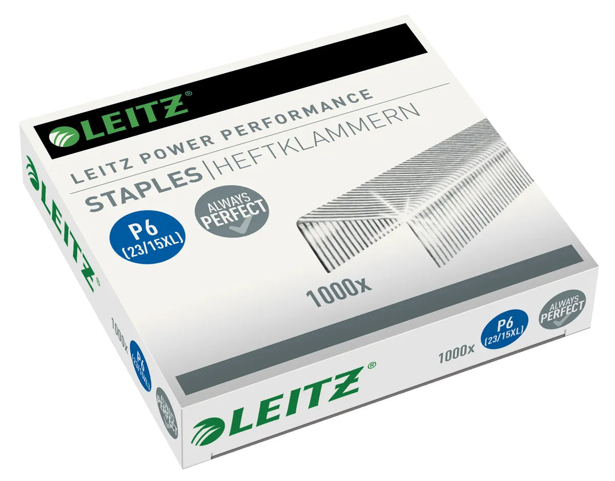 Leitz Power Performance P6 / 55790000 Hefklammern   (1000 Stück) (für Superheftgerät 5553)