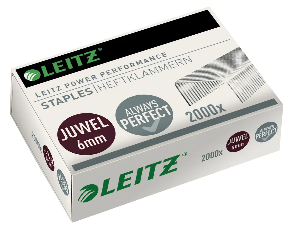Leitz JUWEL 6mm / 56420000 Hefklammern   (2000 Stück) (für Heftzange Juwel 3000)