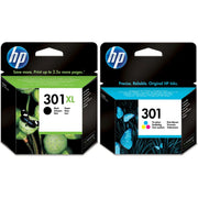 HP 301XL & 301 Tinten Sparset schwarz, color (2 Stück)