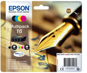 Epson 16 / T1626 / C13T16264012 / C13T16264022 Tinten Sparset schwarz, cyan, magenta, gelb (4 Stück)