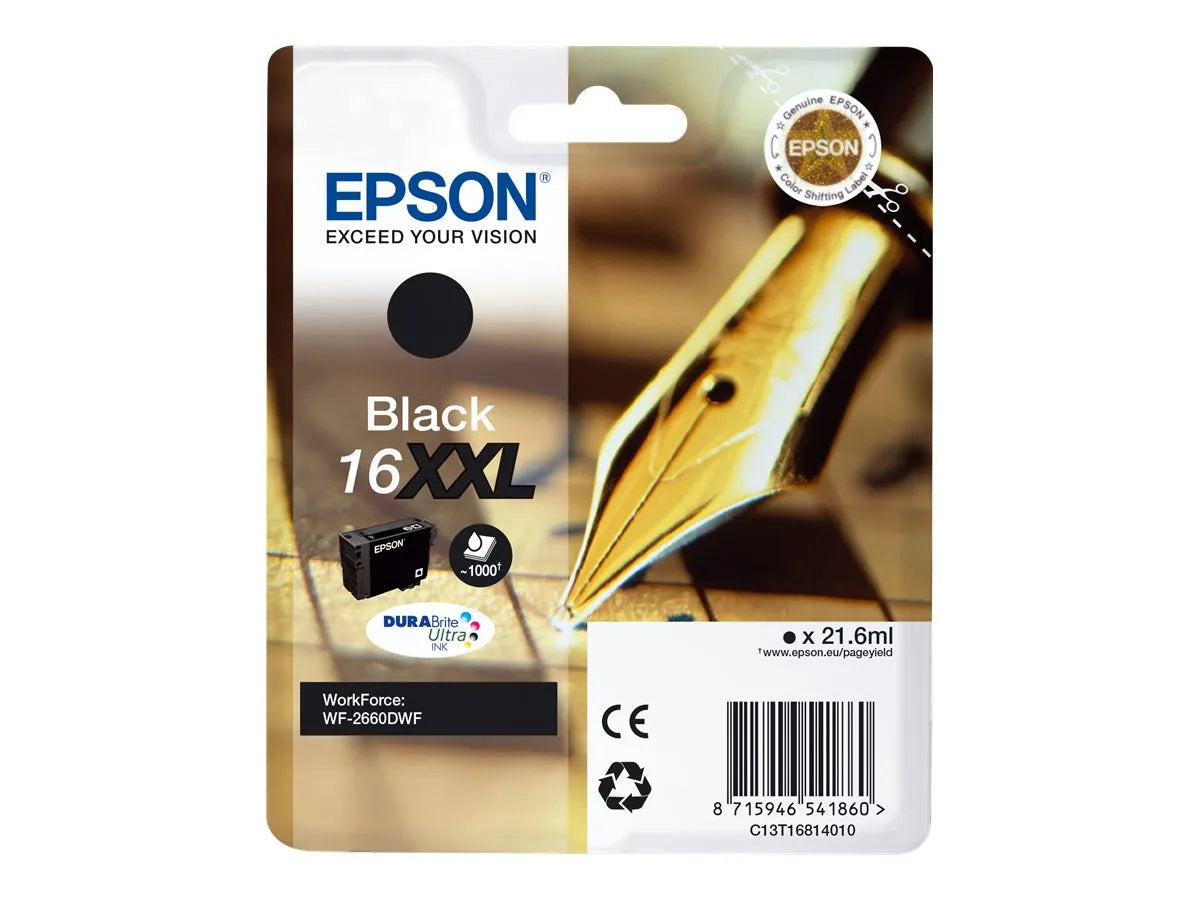 Epson 16XXL / T1681 / C13T16814012 / C13T16814022 Tinte schwarz