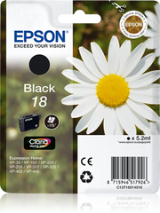 Epson 18 / T1801 / C13T18014012 / C13T18014022 Tinte schwarz