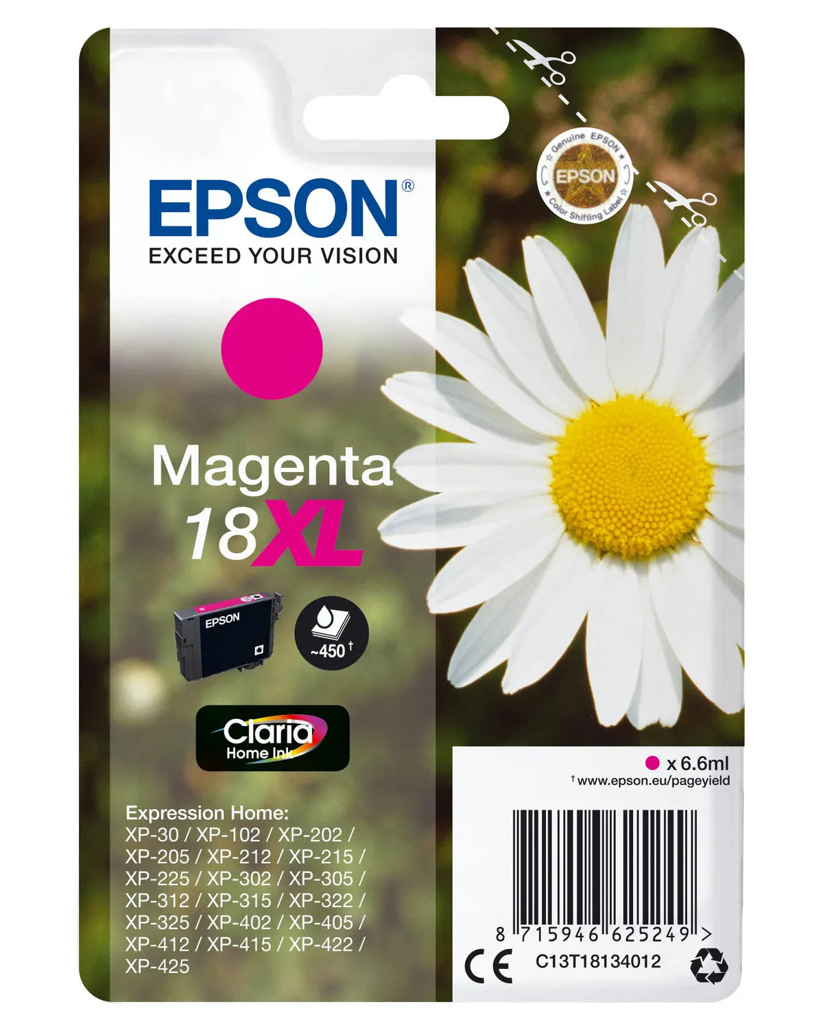 Epson 18XL / T1813 / C13T18134012 / C13T18134022 Tinte magenta