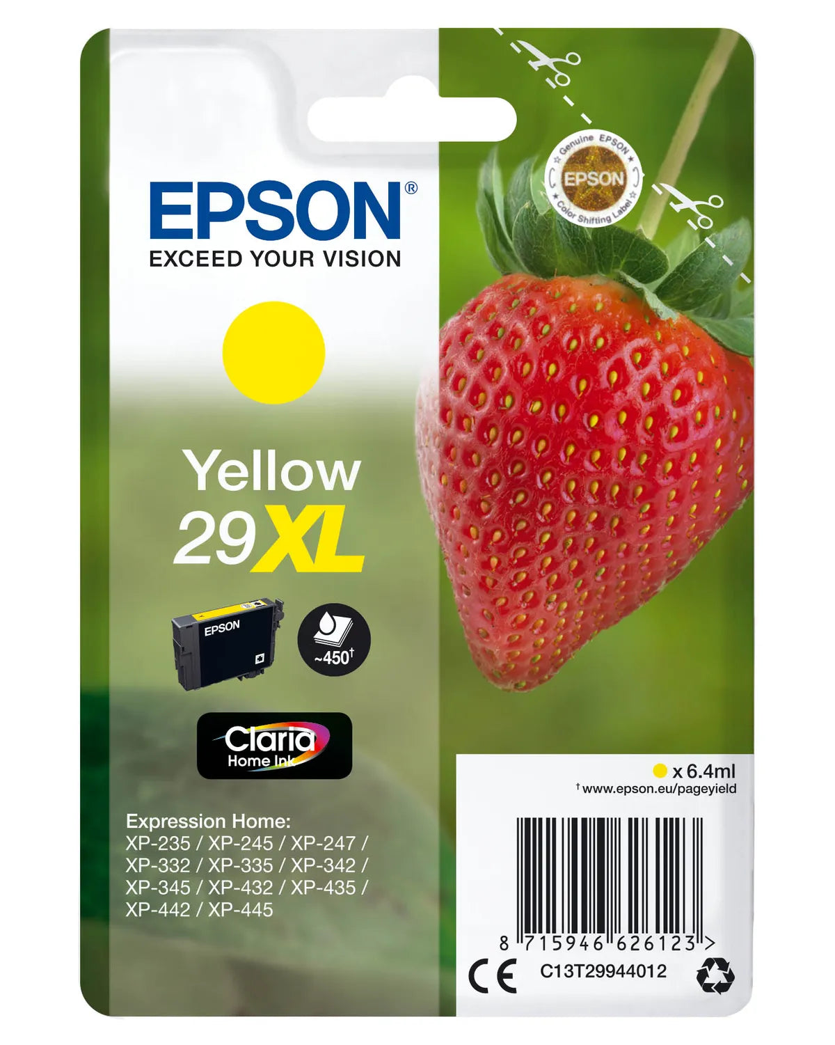 Epson 29XL / T2994 / C13T29944012 / C13T29944022 Tinte gelb