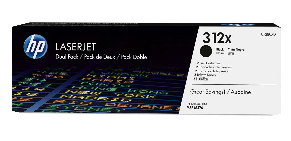 HP 312XD / CF380XD Toner Doppelpack schwarz (2 Stück)