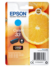 Epson 33 / T3342 / C13T33424012 / C13T33424022 Tinte cyan