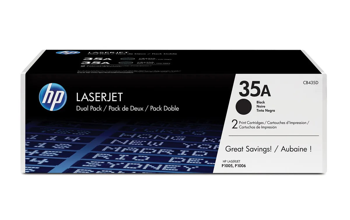 HP 35AD / CB435AD Toner Doppelpack schwarz (2 Stück)