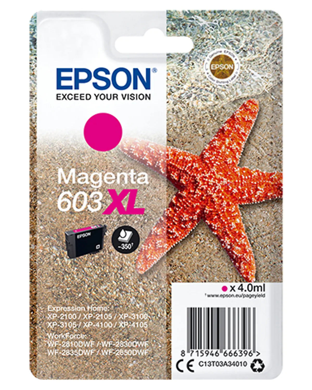 Epson 603XL / T03A3 / C13T03A34010 / C13T03A34020 Tinte magenta