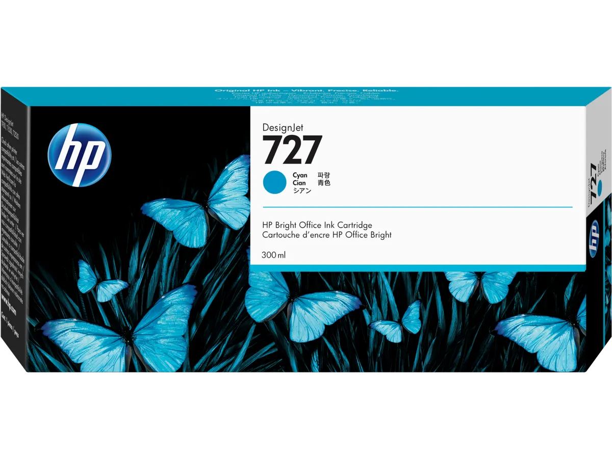 HP 727 / F9J76A Tinte cyan