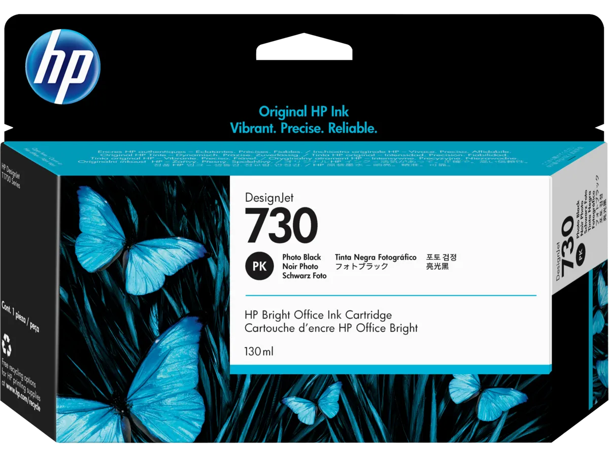 HP 730 / P2V67A Tinte photo schwarz