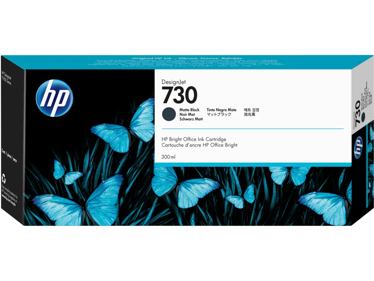 HP 730 / P2V71A Tinte matt schwarz