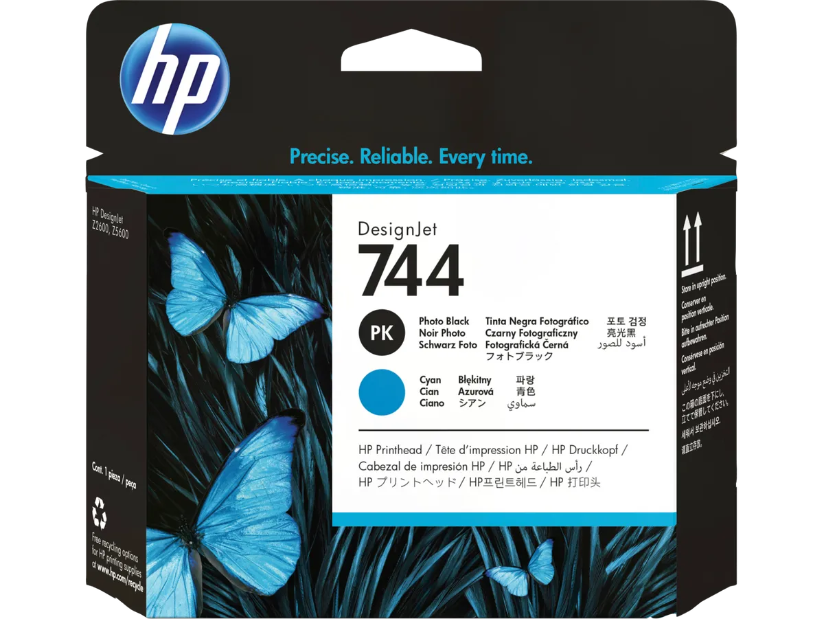 HP 744 / F9J86A Druckkopf schwarz, cyan