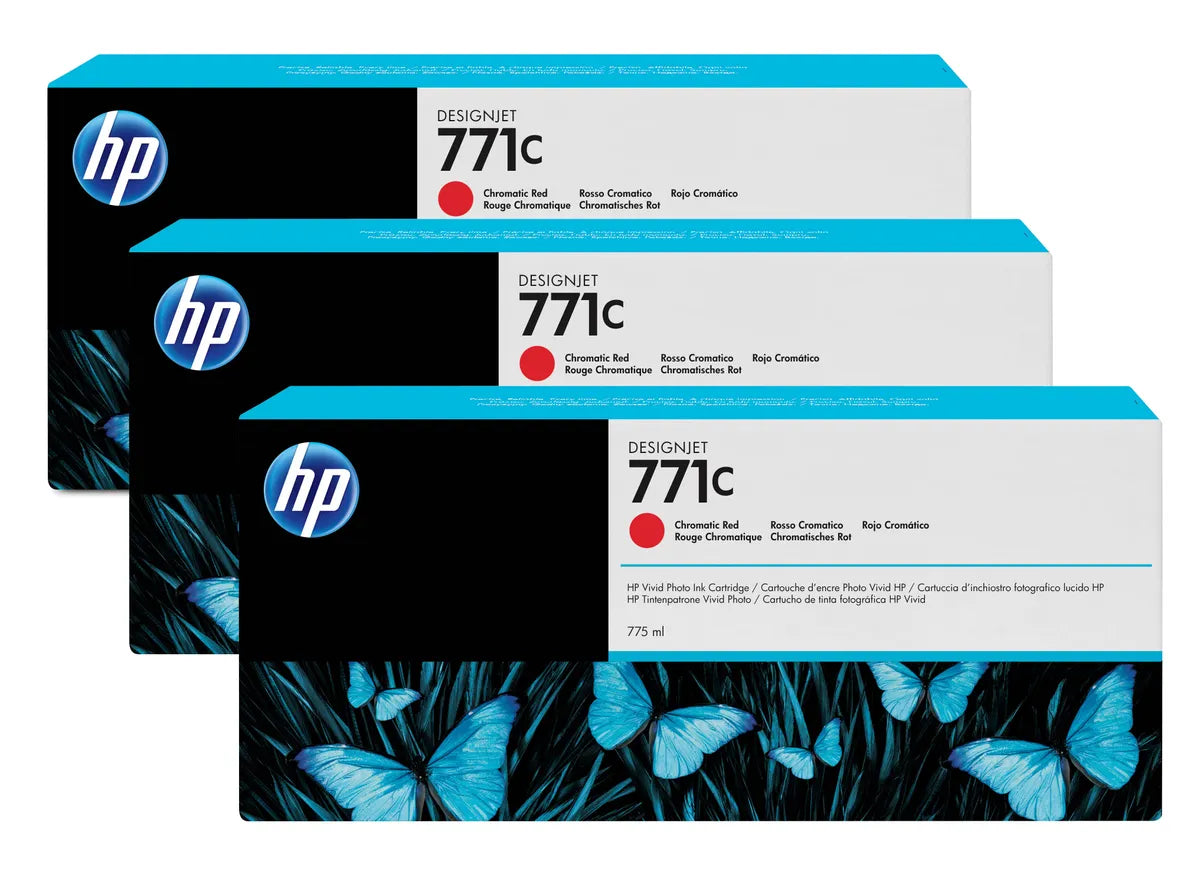 HP 771C / B6Y32A Tinten Sparset rot (3 Stück)