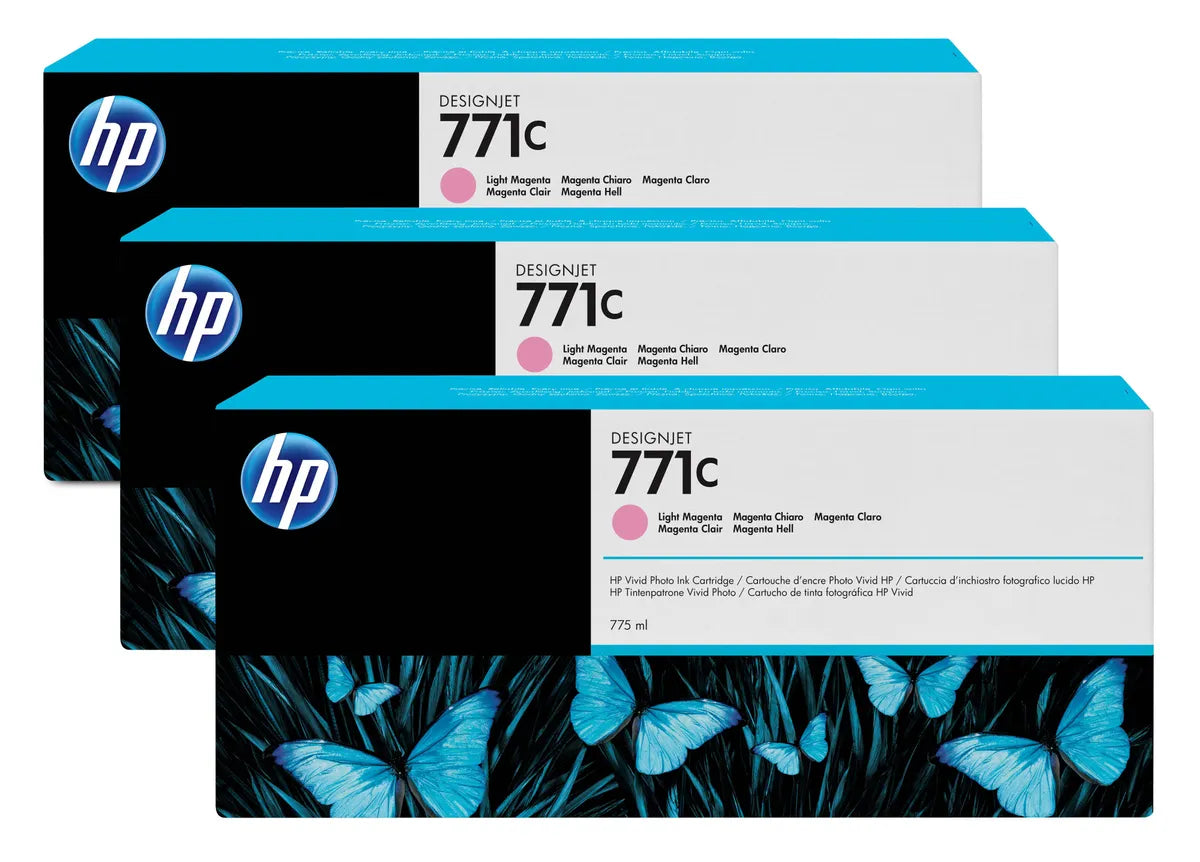 HP 771C / B6Y35A Tinten Sparset photo magenta (3 Stück)