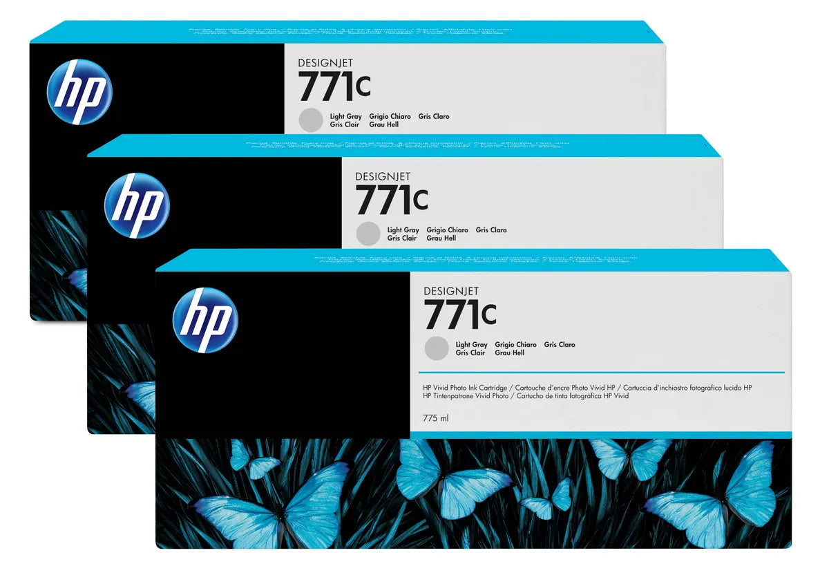 HP 771C / B6Y38A Tinten Sparset photo grau (3 Stück)