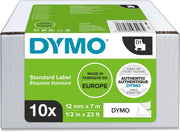 Dymo 2093097 / 45013 Etiketten Sparset schwarz auf weiß (10 Stück) (12mm x 7m)