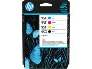 HP 950/951 / 6ZC65AE Tinten Sparset schwarz, cyan, magenta, gelb (4 Stück)