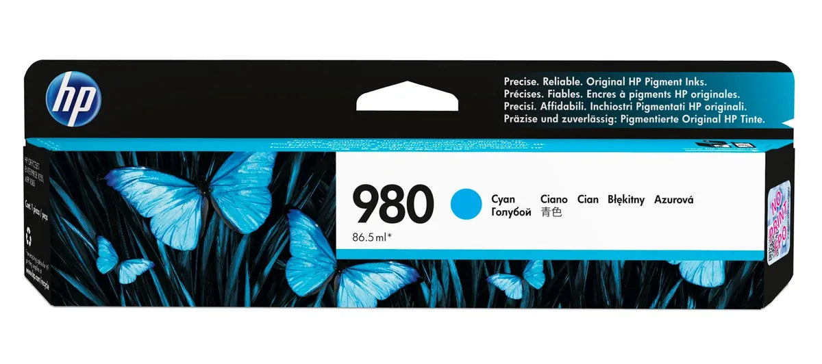 HP 980 / D8J07A Tinte cyan