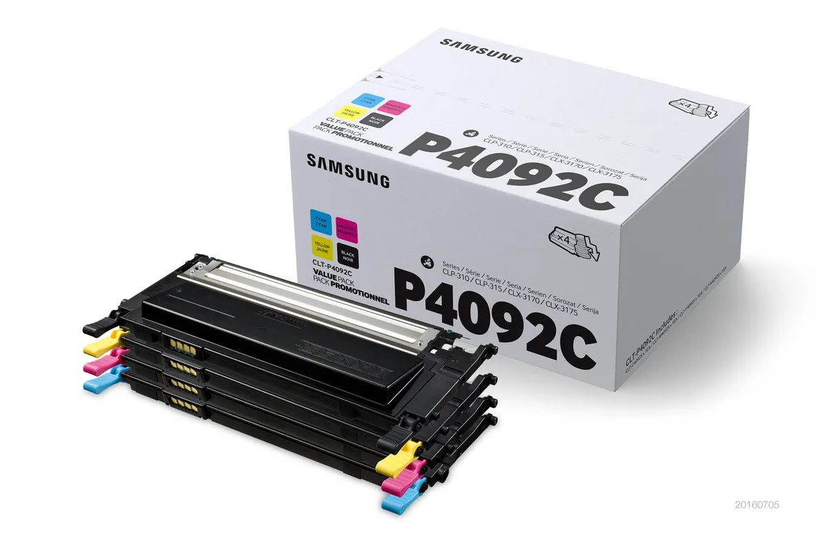 Samsung CLT-P4092C / SU392A Toner Sparset schwarz, cyan, magenta, gelb (4 Stück)