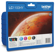 Brother LC-1100HYVALBPDR / LC-1100HYVALBP Tinten Sparset schwarz, cyan, magenta, gelb (4 Stück)