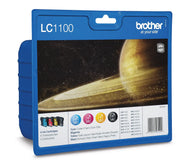 Brother LC-1100VALBP / LC-1100VALBPDR Tinten Sparset schwarz, cyan, magenta, gelb (4 Stück)