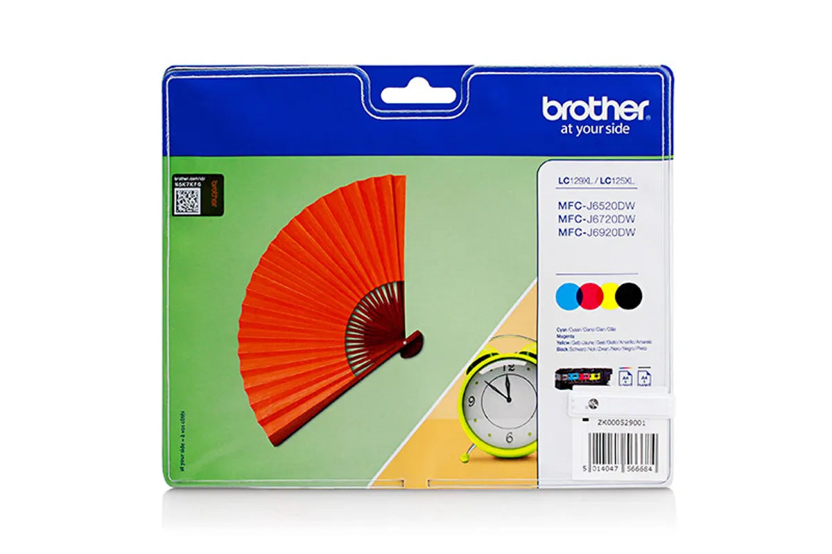 Brother LC-129XLVALBPDR Tinten Sparset schwarz, cyan, magenta, gelb (4 Stück)