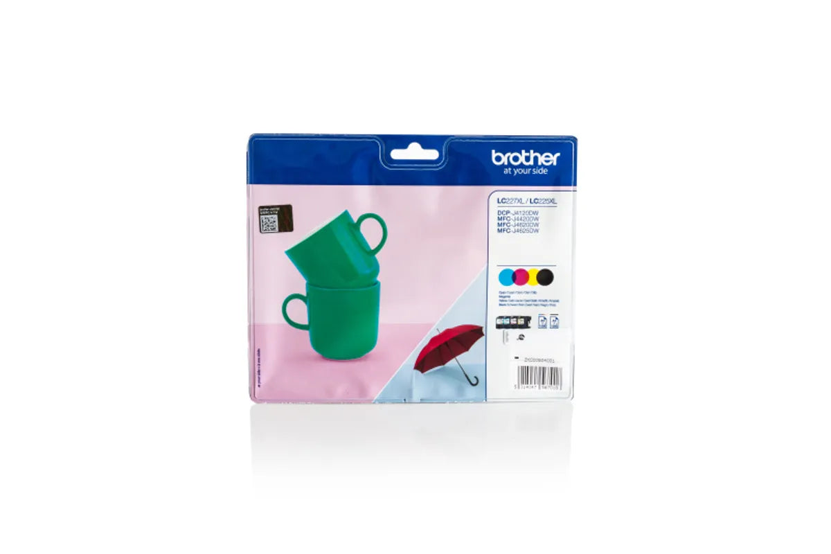 Brother LC-227XLVALBP / LC-227XLVALBPDR Tinten Sparset schwarz, cyan, magenta, gelb (4 Stück)