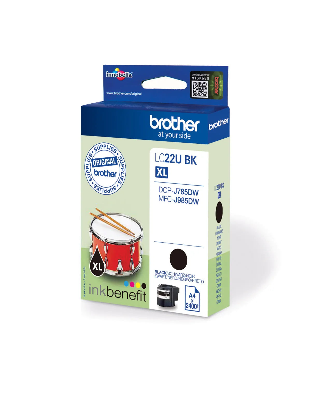 Brother LC-22UBK / LC-22UBKBP Tinte schwarz