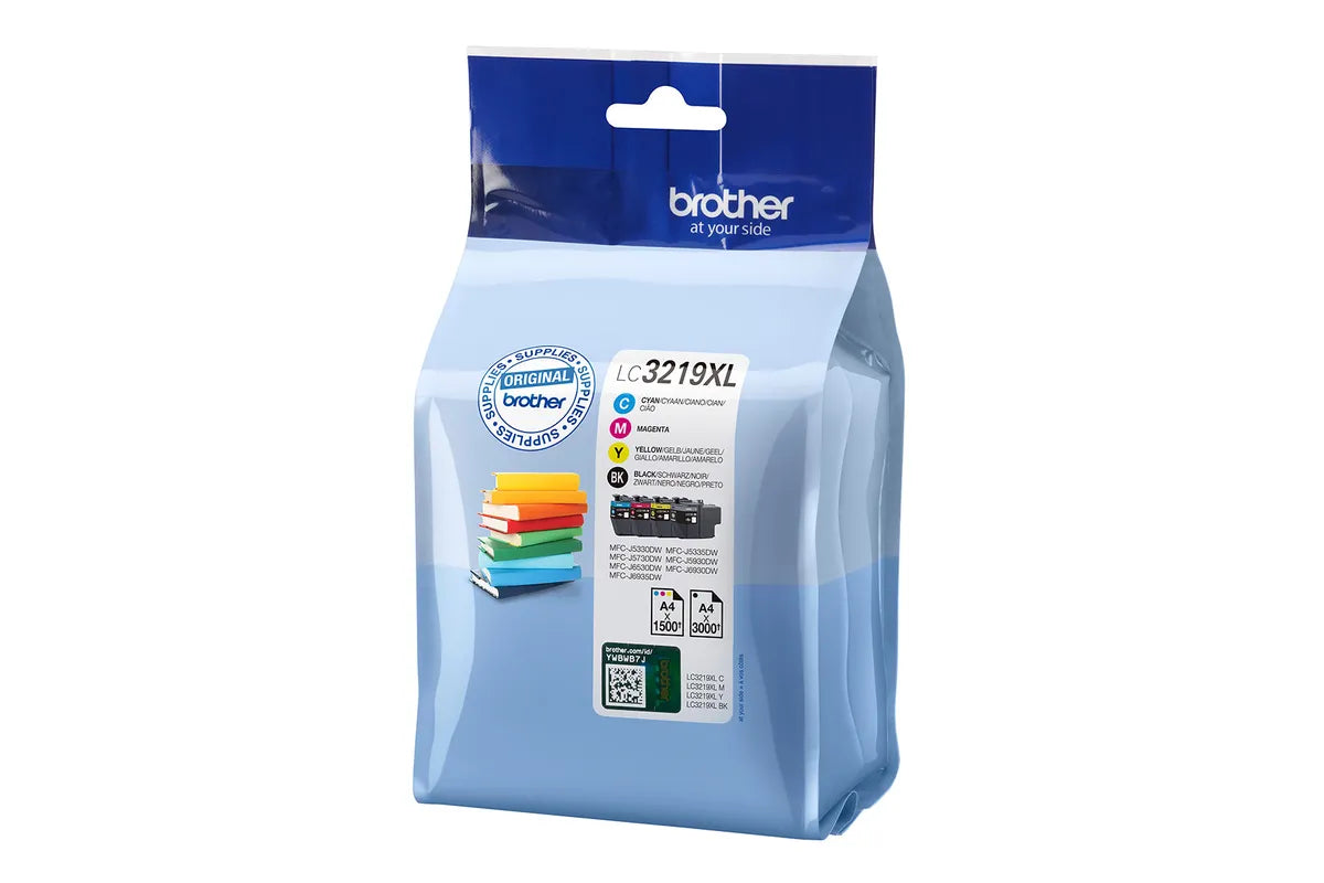 Brother LC-3219XLVAL / LC-3219XLVALDR Tinten Sparset schwarz, cyan, magenta, gelb (4 Stück)
